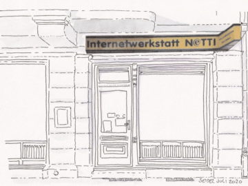 Zeichnung Netti-Fassade in Barbarossastr.